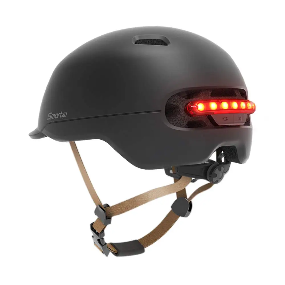 

Smart LED Warning Flash Riding Helmet for Xiaomi M365 Electric Scooter and Other bike bicycle Or Motorcycles accessories, Black