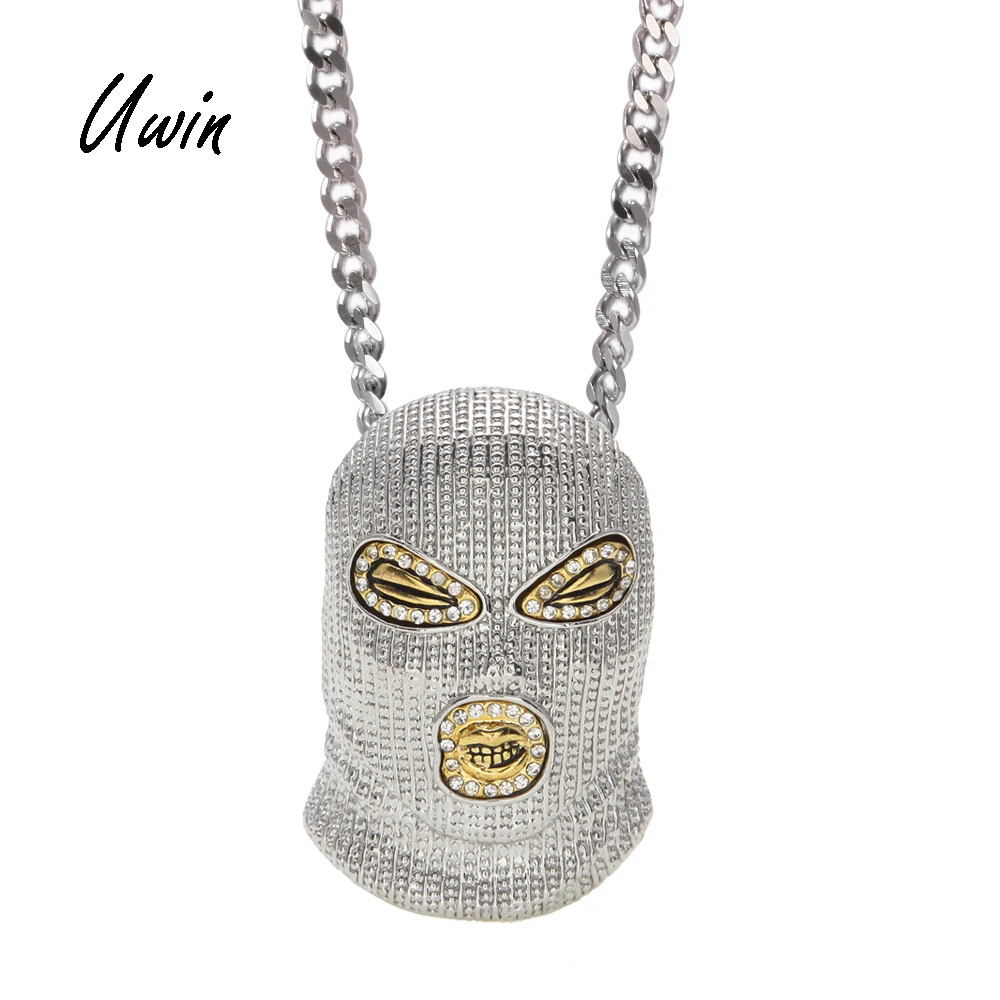 

Wholesale Hip Hop Ski Pendant Cuban Chain Necklace Cheap Price Rapper Jewelries