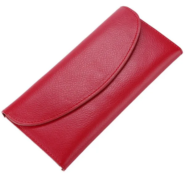 

Luxury real leather clutch bag purse 2020 wallet for women in stock, Red/dark red/navy/light brown/ hot pink/purple/orange/black