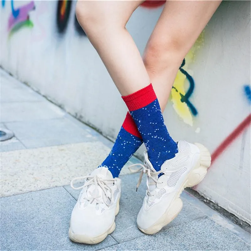 

Letter Style Women Stockings Cotton Sexy Mid Cut Socks Soft Socks Lady New Arrival