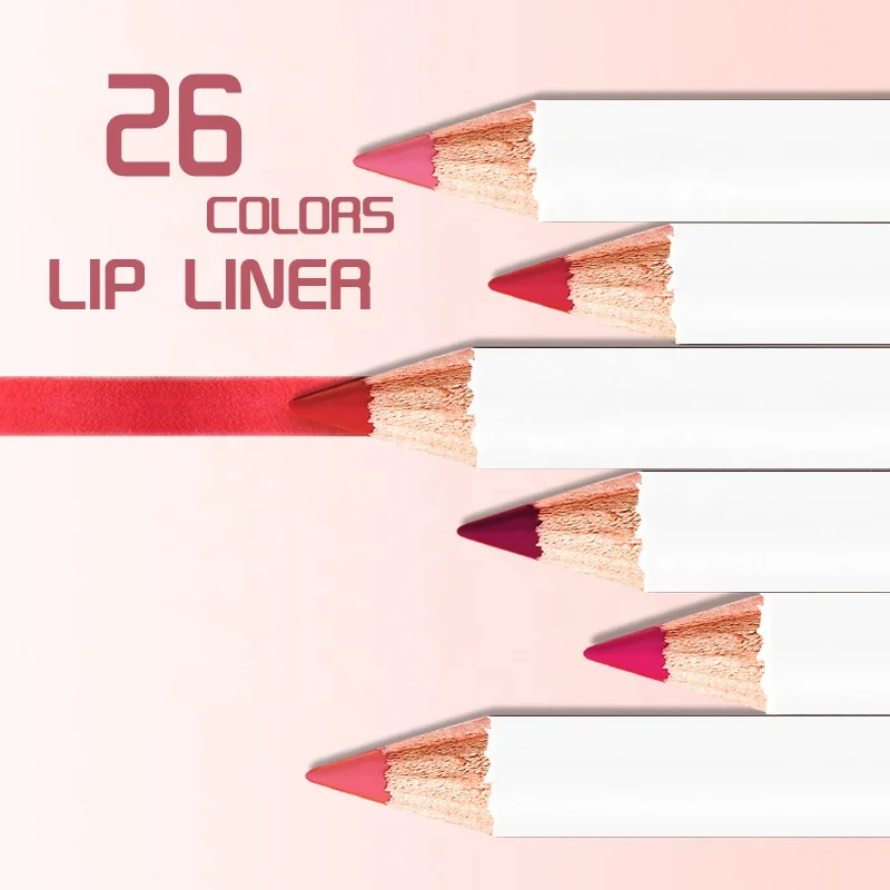 

26 colors matte make up lip liner pencil waterproof lip liner high pigmentation label makeup private lip liner