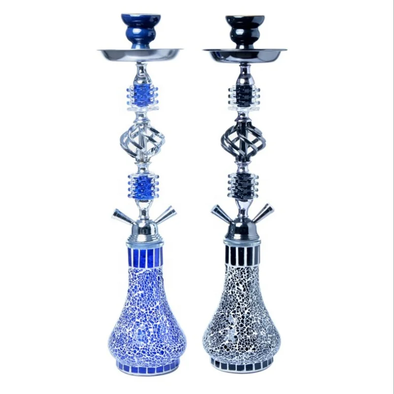 

NEW Glass Arab Hookah Shisha Cup Sheesha chicha Smoking Accessories Nargile for Shisha Hookah Set Double Smoke Tube Shisha, Colour