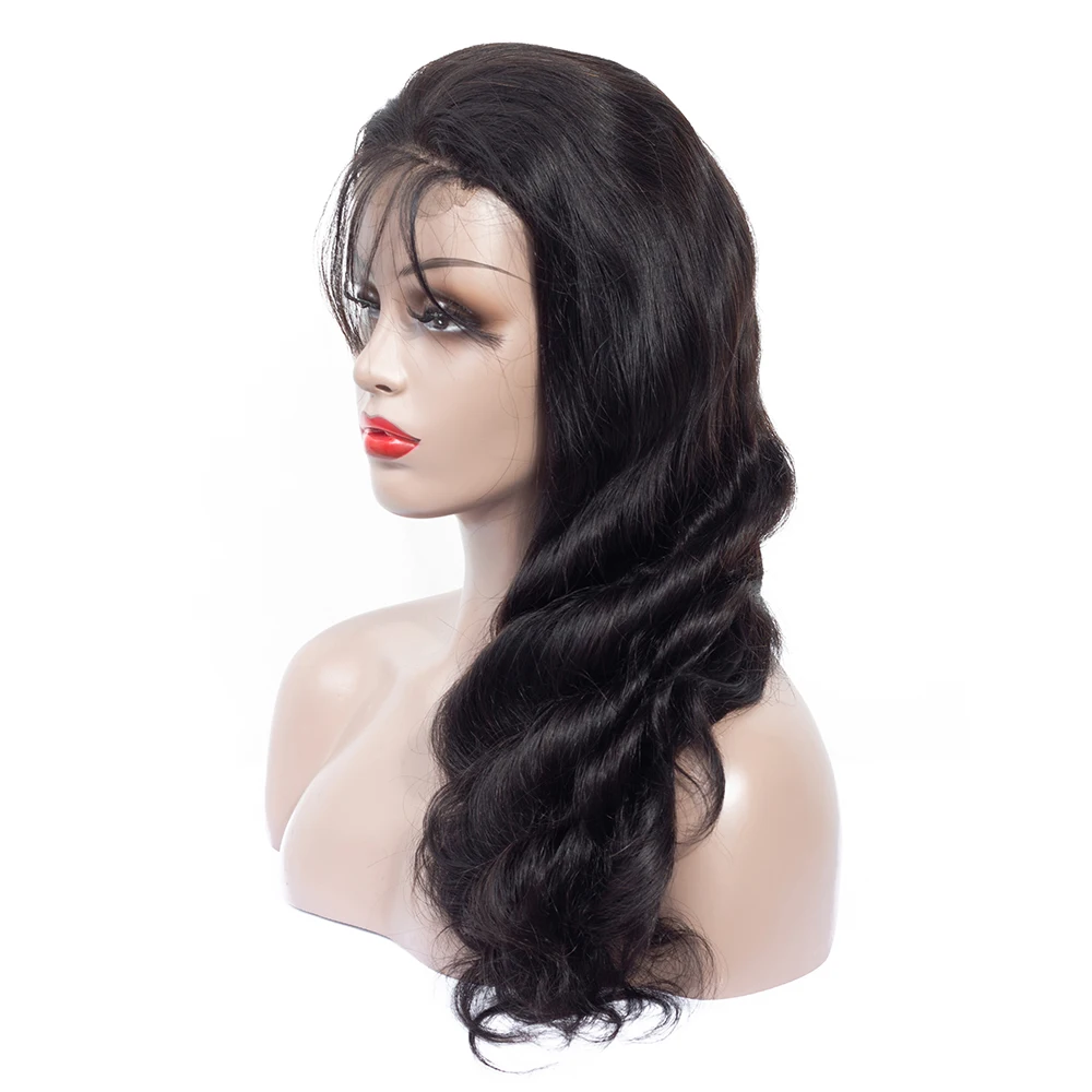 

Unprocessed Virgin Peruvian Human Hair Body Wet And Wavy Cheap Blend Black Men Parrucche Lace Front Wigs