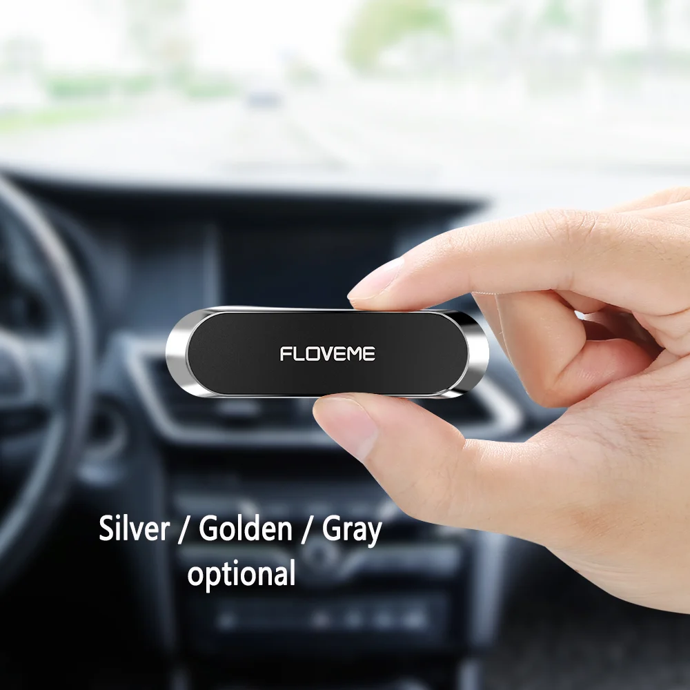 

Free Shipping 1 Sample OK Zinc Alloy Car Magnet Holder Cell Phone Stand Holder In Car Magnetic Mobile Wall Holders Custom Accept, Gray / silver / golden
