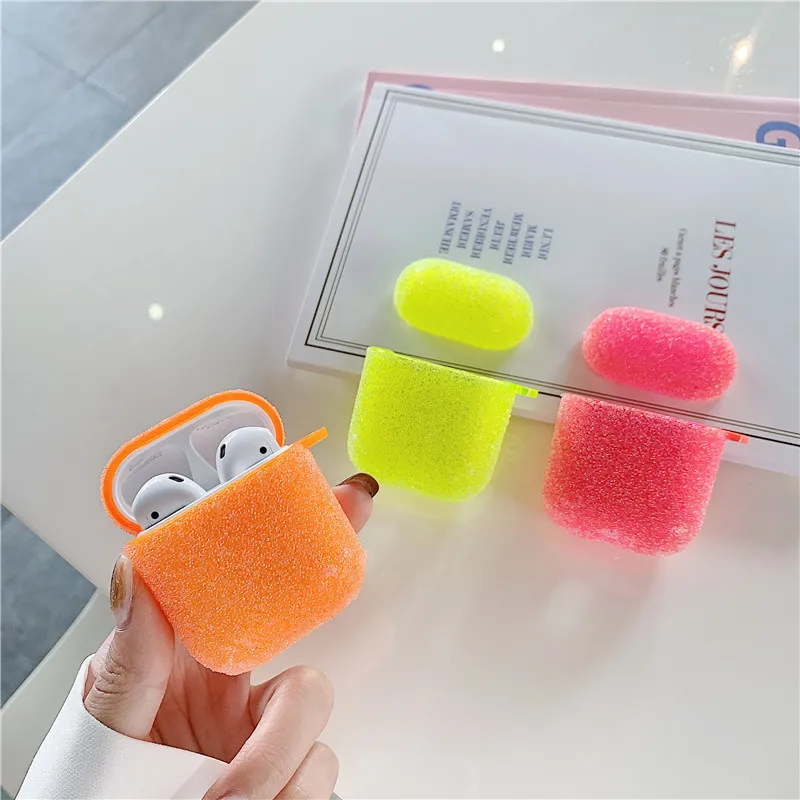 
Hot Luxury resin gel Diamond neon AirPods case for Women Bling Crystal Anti-lost Cover for Airpods 1 2 3 Wireless Charging Cases 