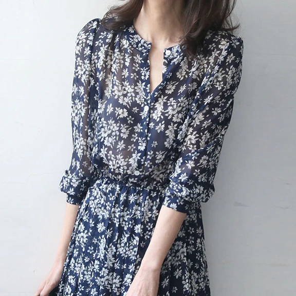 Chiffon printed skirt Korean version