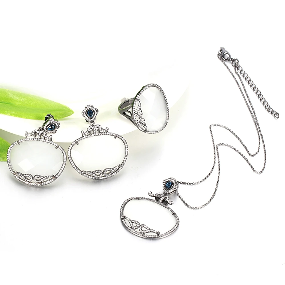 

Fashion Jewelry set 925 Pendants Charms Ring Earring Designs For Women