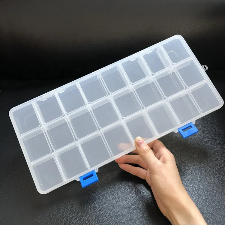 

Perfect 24 Dividers Plastic Storage Box with Detachable Dividers, Customized