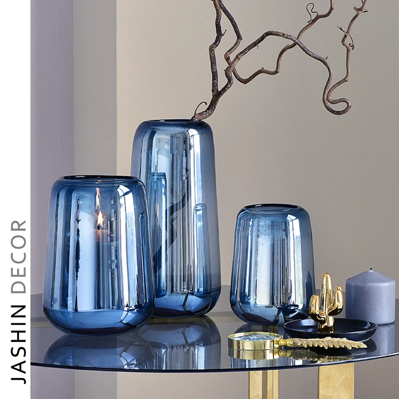 

Hot selling European Style Living room Hotel Glass Flower Vase Home Decor Glass Vase, Transparent clear