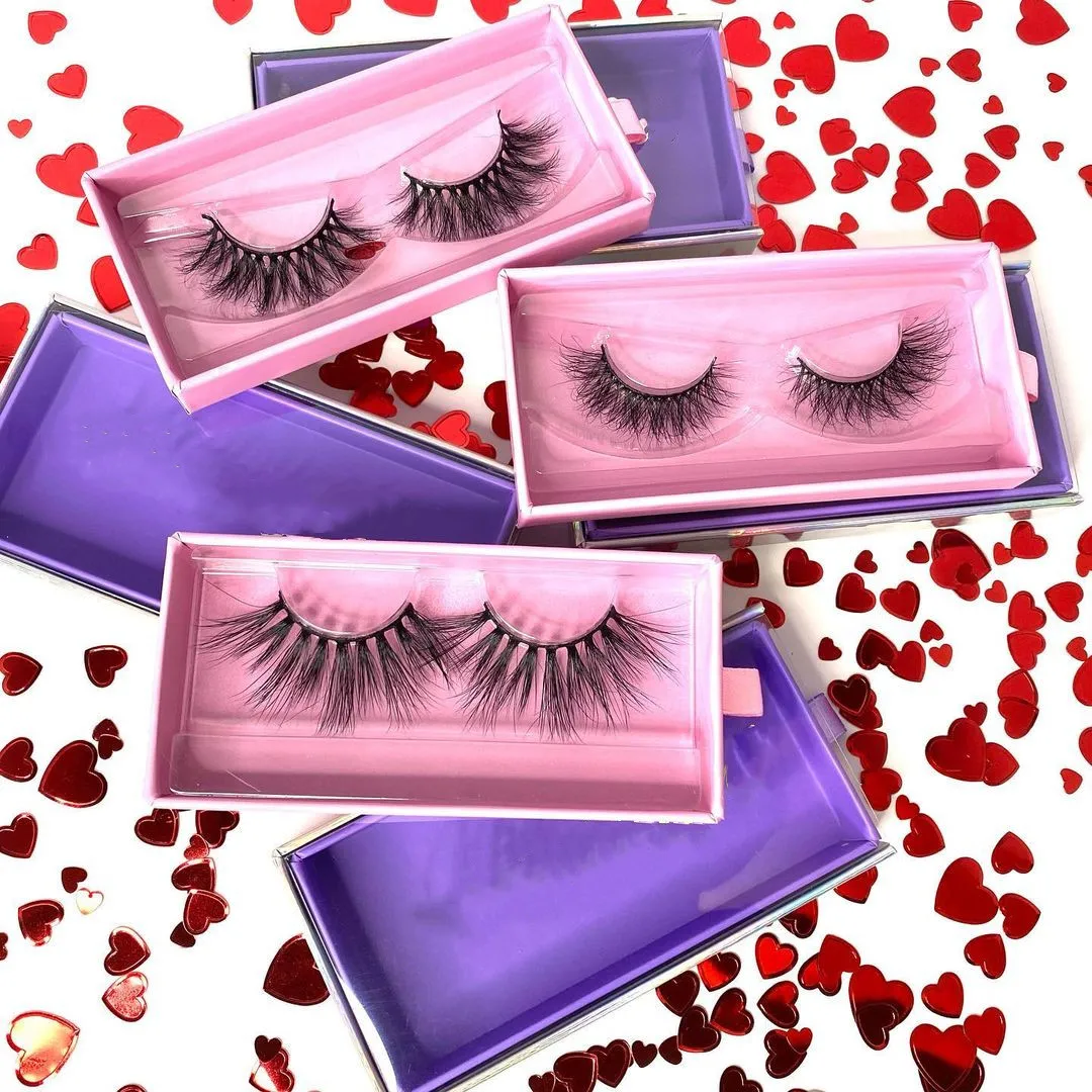 

Cheaper lashes high quality and private label Printing logo faux mink False lashes silk fiber eyelashes vendors