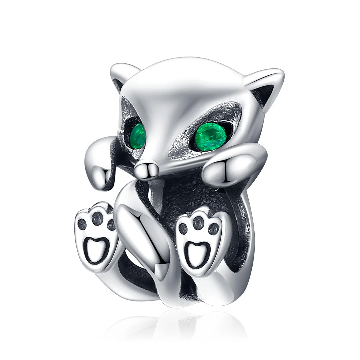 

BAMOER Baby Fox Animal Metal Charm fit Original Silver Snakle Bracelet 925 Sterling Silver Fashion Jewelry Bijoux SCC1290
