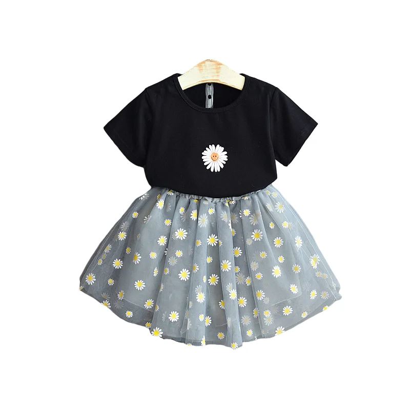 

2021 baby girl clothing sets clothes summer cute flower lace kids summer apparel girl summer clothes