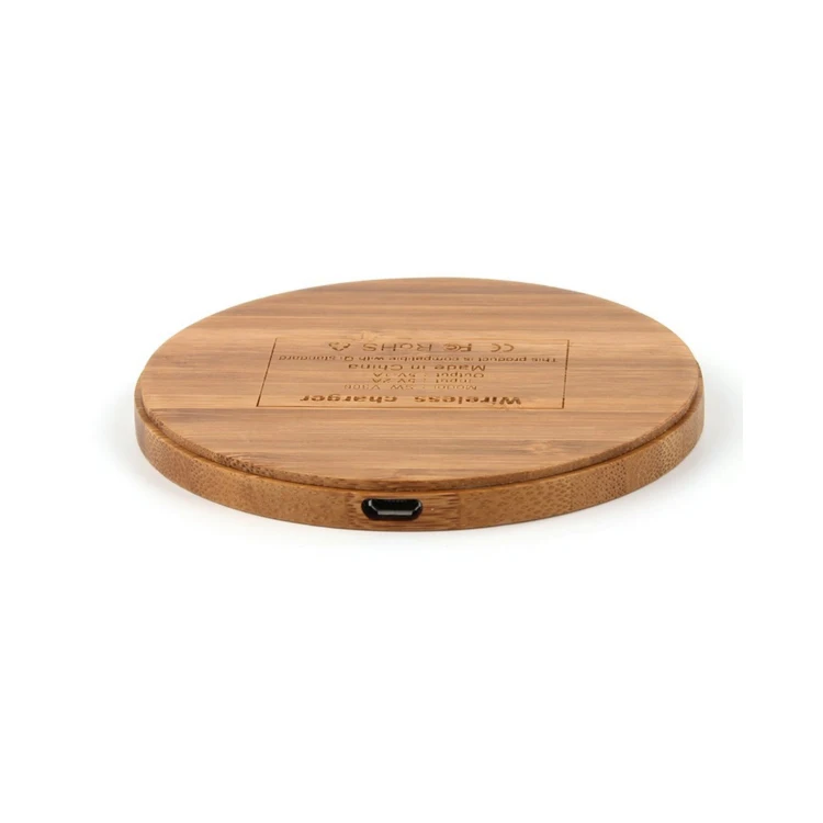 

Wholesale bamboo wooden fast wireless charger for Samsung Note 8 S7 S8 for iPhone 8/plus/X, Wooden color