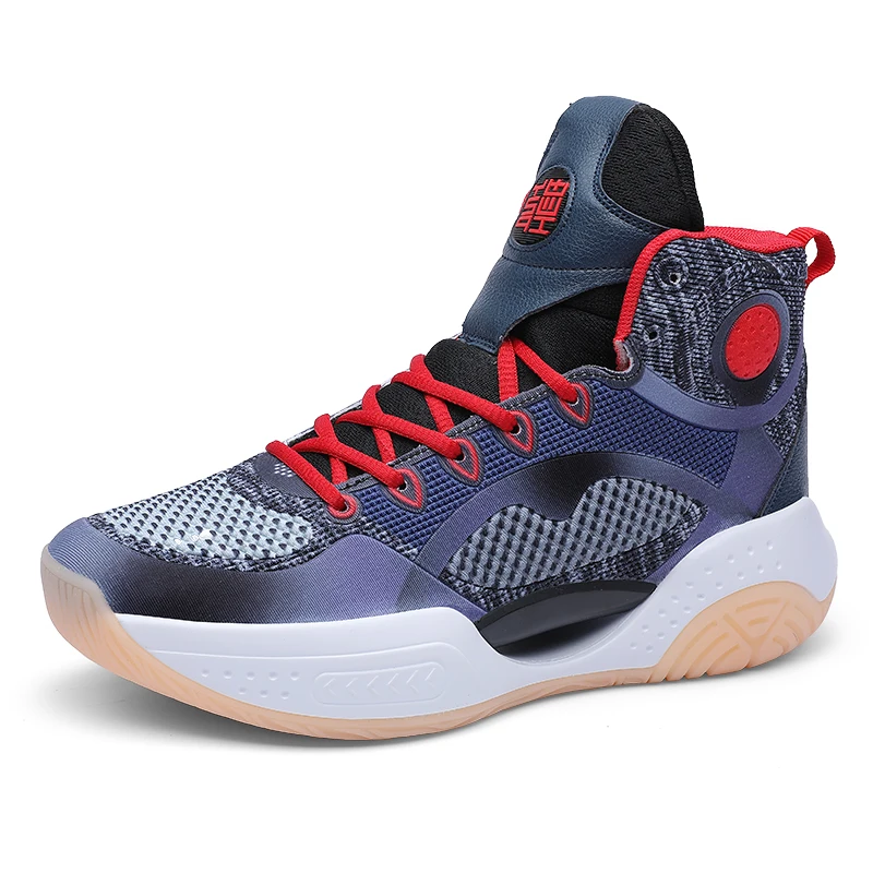 

New Mesh Outdoor Breathable Fashion Men Sports Wholesale Sport Sneakers High Top Custom Basketball Shoes