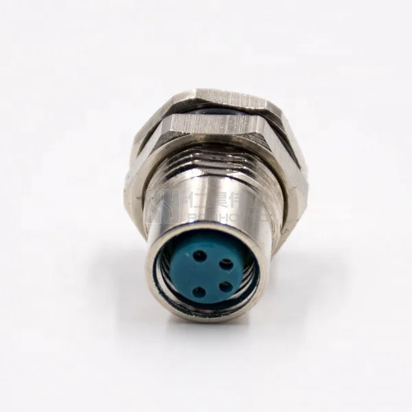 

M8 Waterproof Panel Mount Connector A Code Male Female 3Pin 4Pin 5Pin M12*1.0
