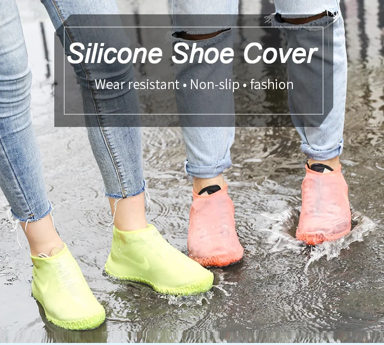 
Recyclable Non-Slip Anti-Slip Rain Proof Reusable Rubber Rain Boots Overshoes Silicone Waterproof Shoes Covers 