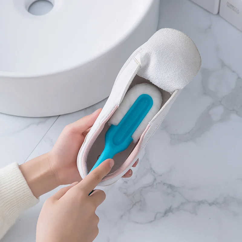

Wholesale new style non-injury shoes soft bristled shoe brush deep long handle cleaning shoe brush, As the picture show