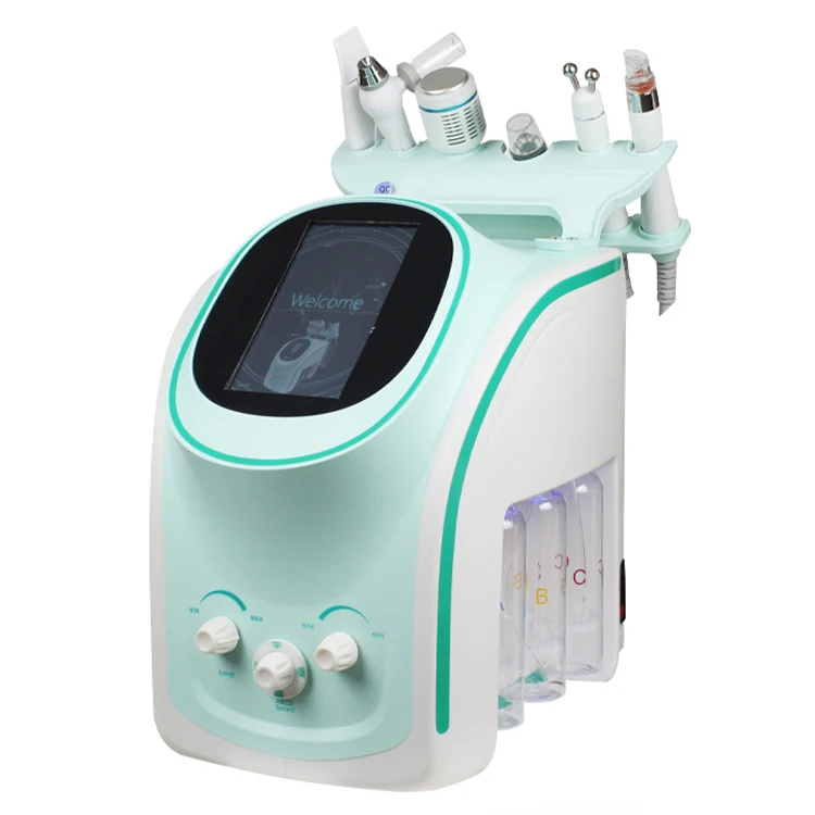 

newest 7 in 1 microdermabrasion facial cleansing machine with skin analysis ice blue water oxygen