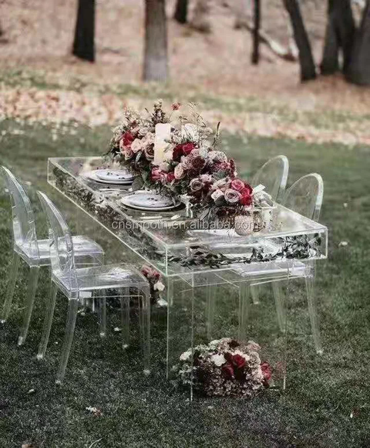 Wedding Supply Rectangle Clear Acrylic Dining Party Tables Buy Dining