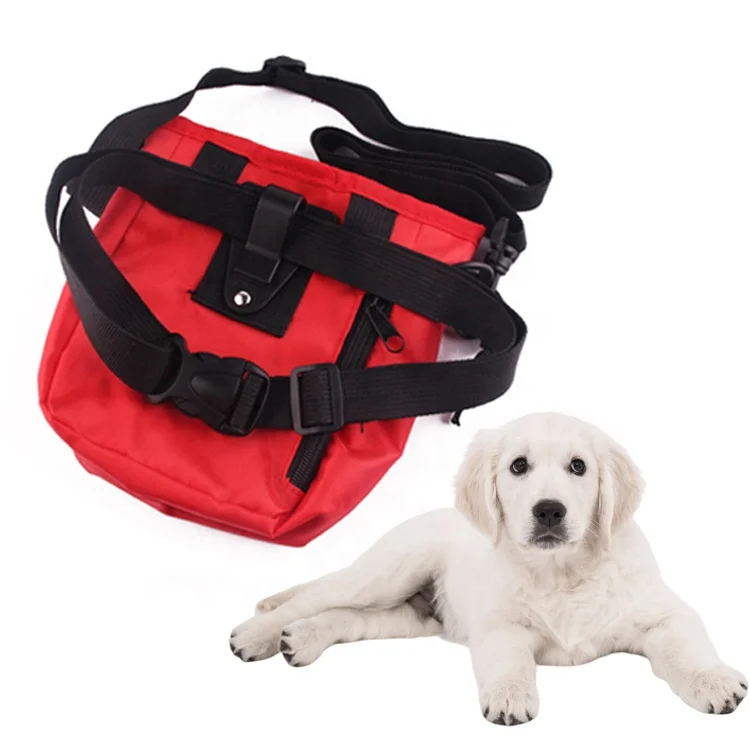 

A bag for walking the dog a small item for walking the dog outside, Black,gray,red,orange