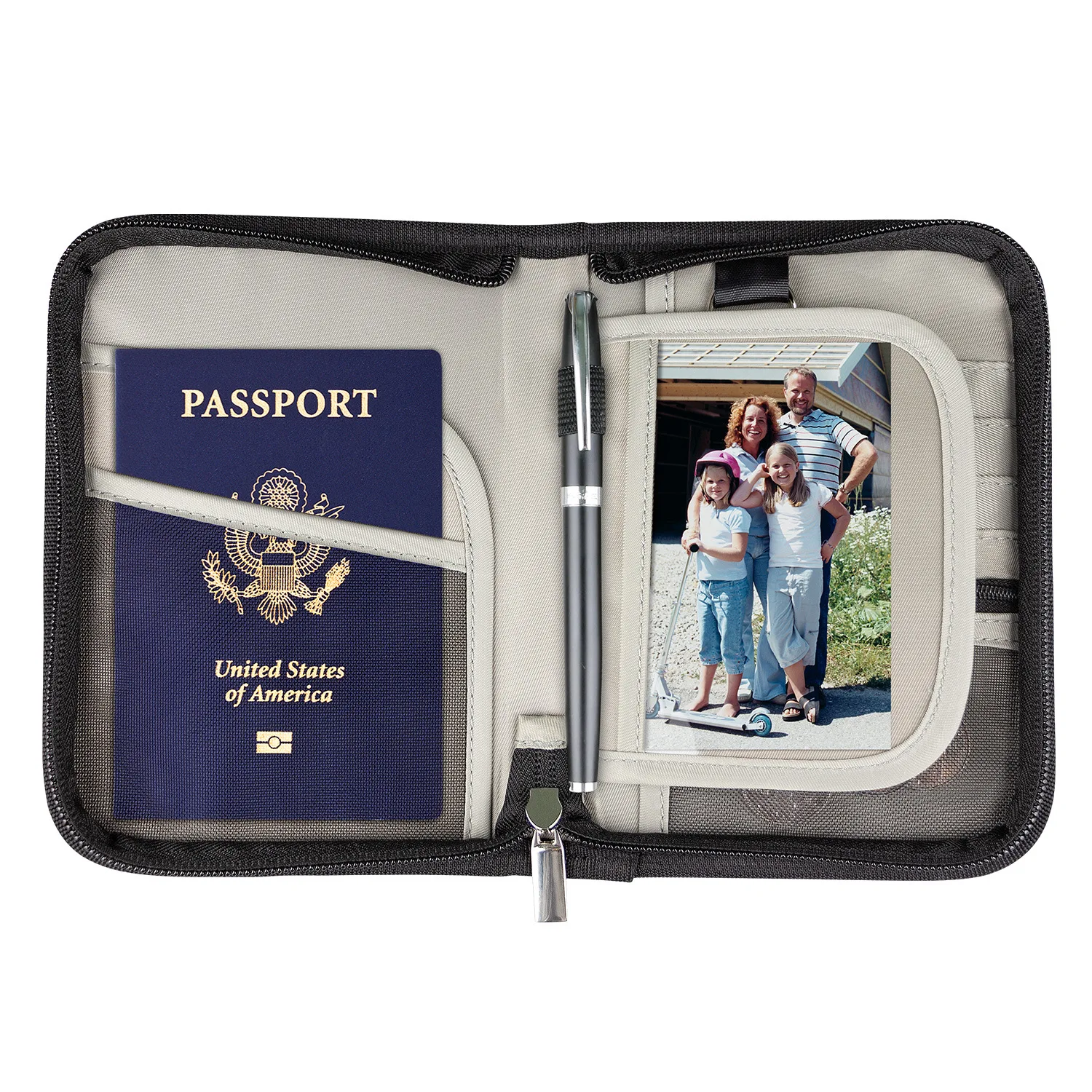 

Anti RFID custom documents bag for passport & card wallet passport folder passport holder