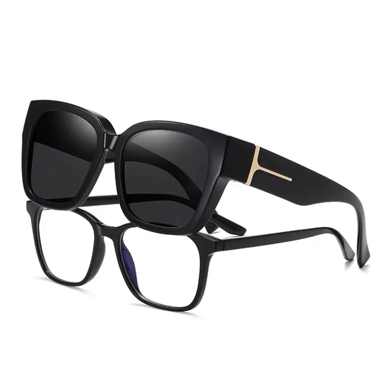 

sun glasses dual purpose polarized fashion big frame oculos de sol wholesale shades driving luxury sunglasses