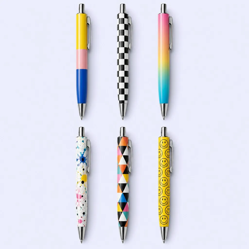 The complete collection of patterned ballpoint pens