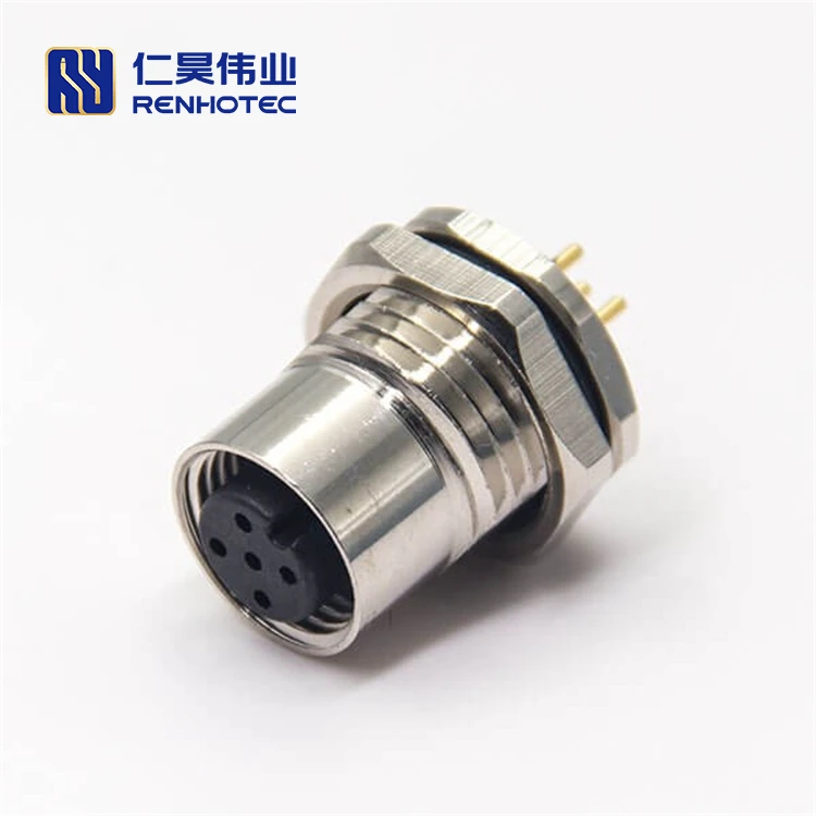 

M12 Connector 5 Pin M12 A Code Female PCB Mount Socket