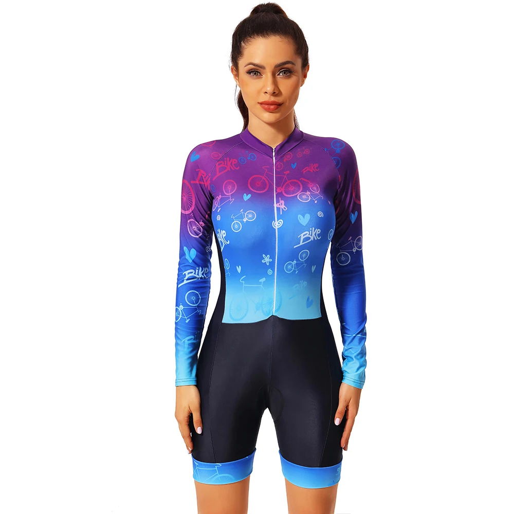 

Tight Pant Design Your Cycling Uniform Women's Outdoor Cycling Bibs Set Ladies, Customized color