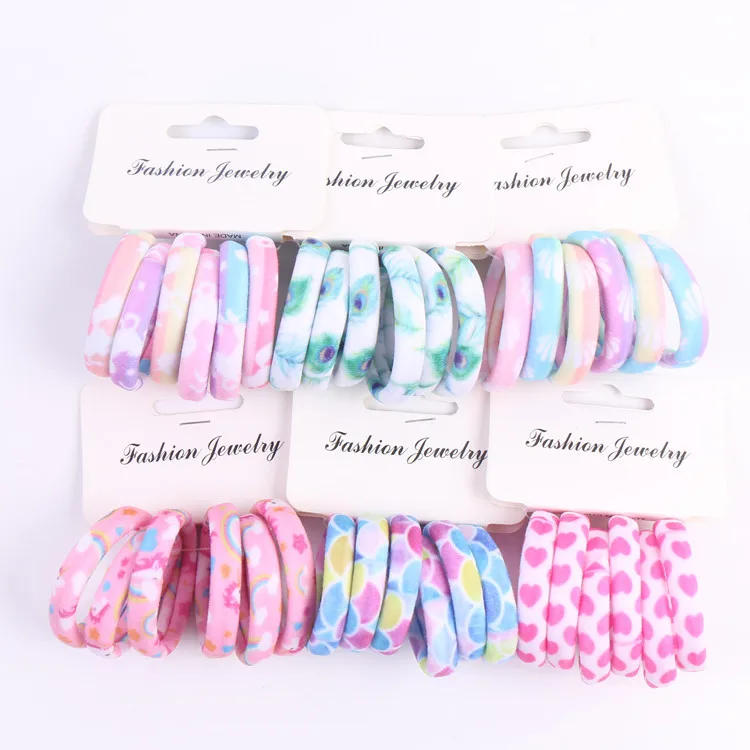 

Fashion Exquisite Super soft high elastic printed towel hair ring Bands for Pony Tail Women Hair Ornament Hairwear Accessories