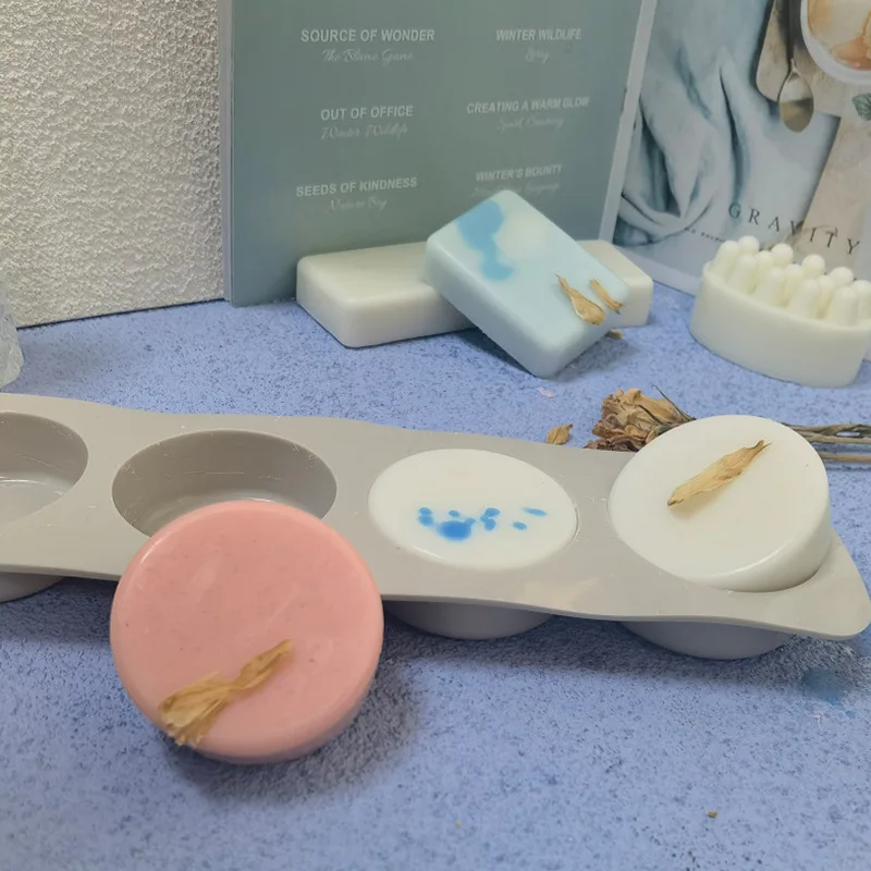 

W079 DIY Oval Handmade Soap Silicone Mold Square Soap mold, As picture