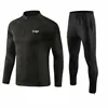 New design soccer wear wholesale long sleeve men's training suit soccer jacket suits tracksuit