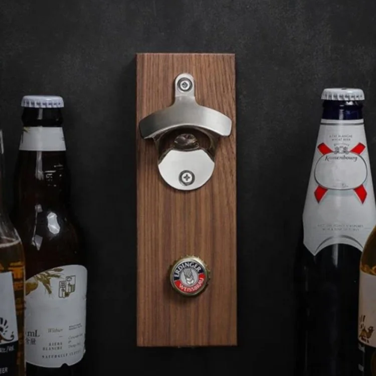 Factory custom beer wooden bottle opener
