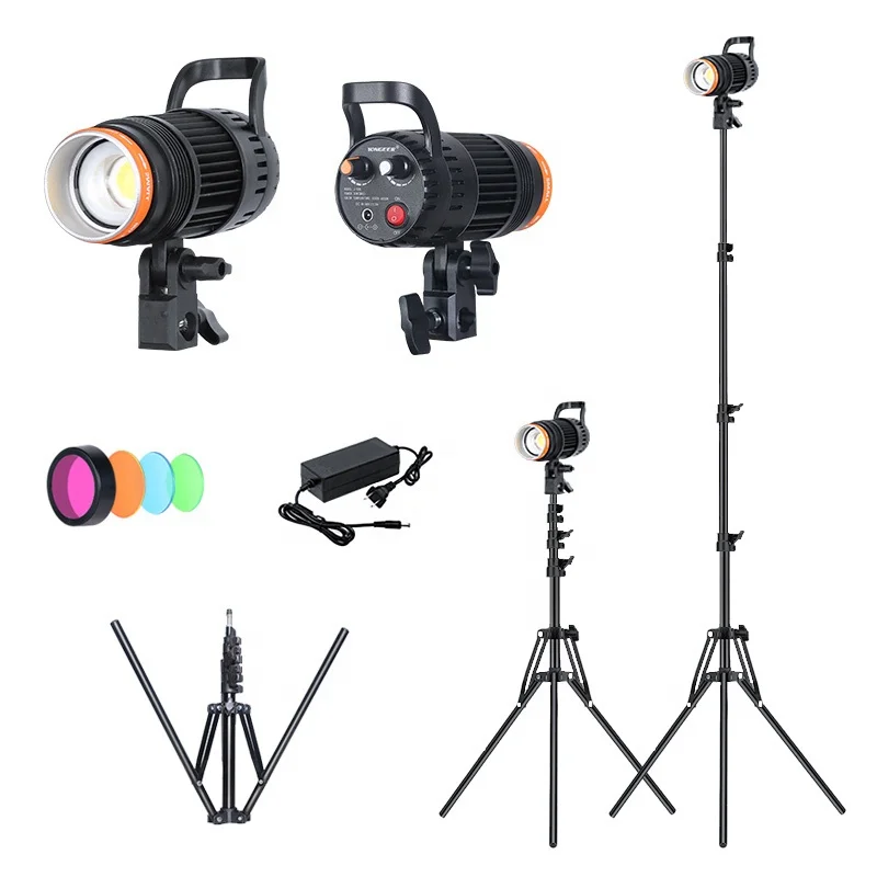 

In Stock Yongeer White And Warm Version LED Spotlight Video Continuous Lighting photography lighting kit studio, Black/custom
