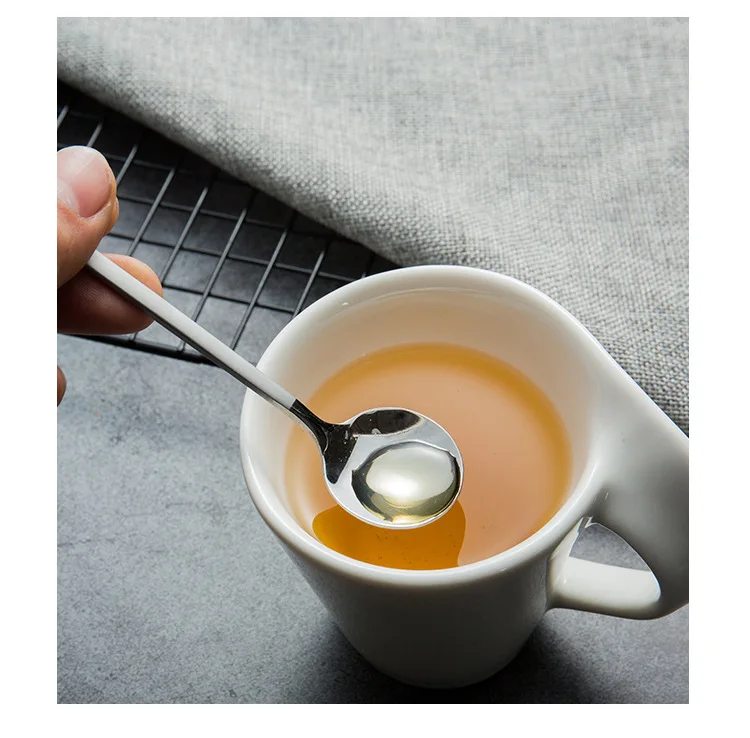 时尚多彩不锈钢长柄咖啡茶匙金属甜点茶勺