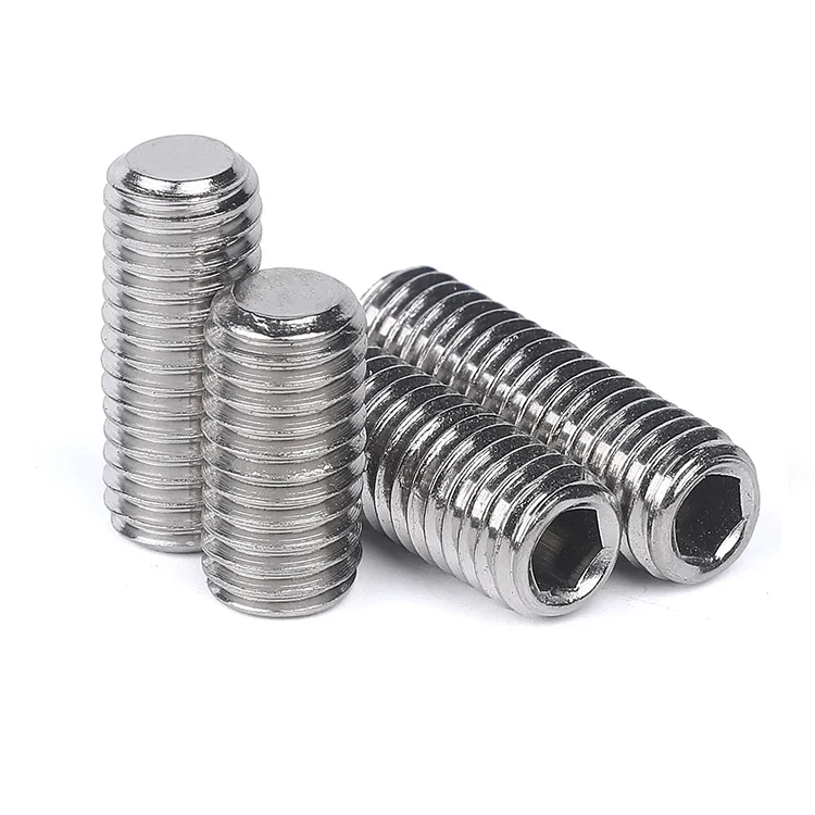 
DIN913 Stainless steel hex socket set screw with flat point 