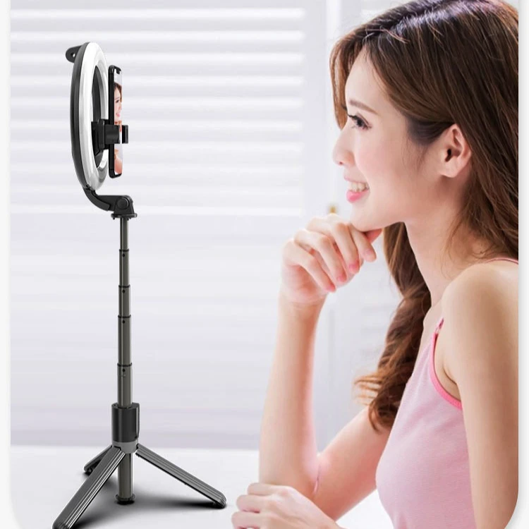 

L07 selfie tripod phone holder light ring