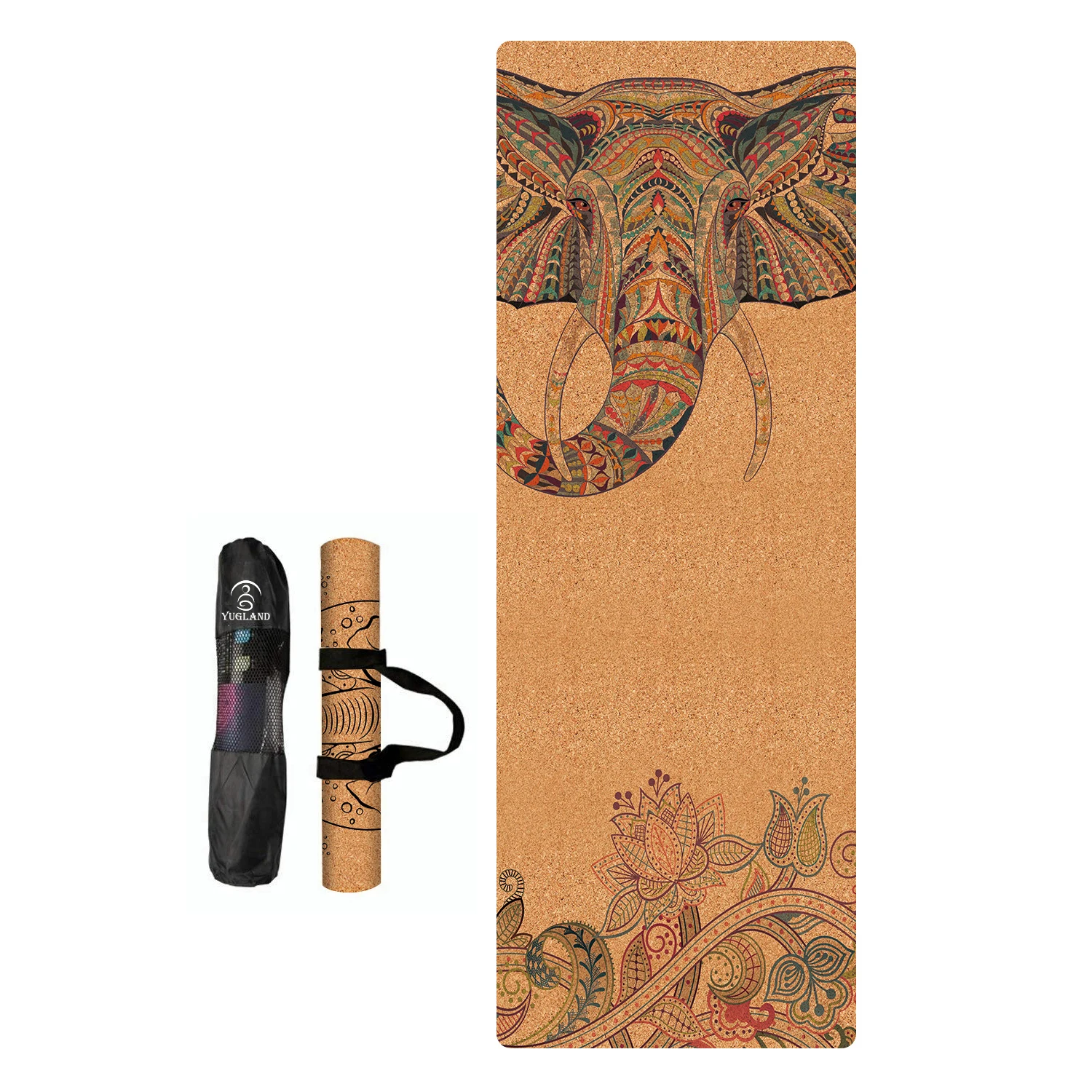 

Good Moisture-Proof Effect Eco-Friendly Pure Wood Made Of Natural Rubber Cork Yoga Mat
