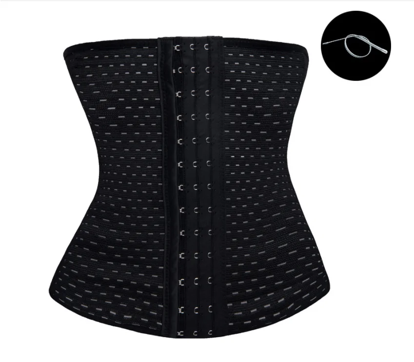 

Women Sports Comfortable Body Shaper Spandex Slim Waist Belt Corest, Black nude