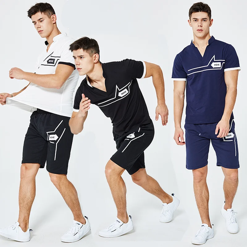 

2021 Top Seller Move LOGO Print 3 Colors men summer shorts set men summer shorts set