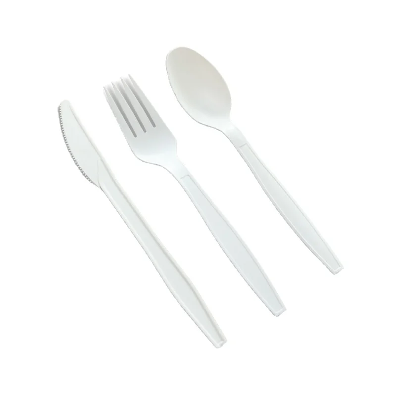 

Corn Starch Container Cutlery Disposable Tableware Biodegradable Utensils Cornstarch Fork Knife Spoon, Picture