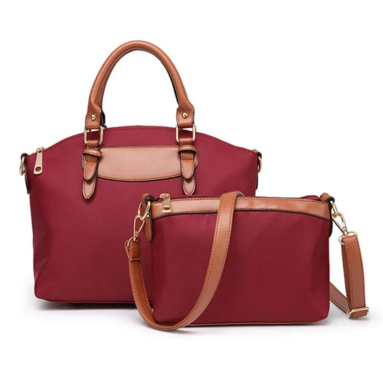 

lower postage nylon fabric handbag set for young girl