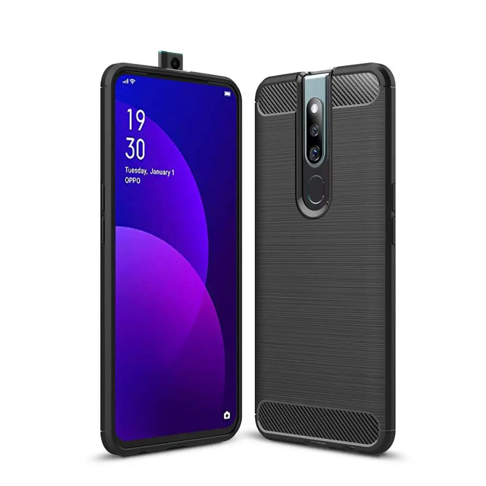 

Viseaon Original tecno mobile phone soft tpu case for oppo F11Pro rubber back cover Brushed phone accessory