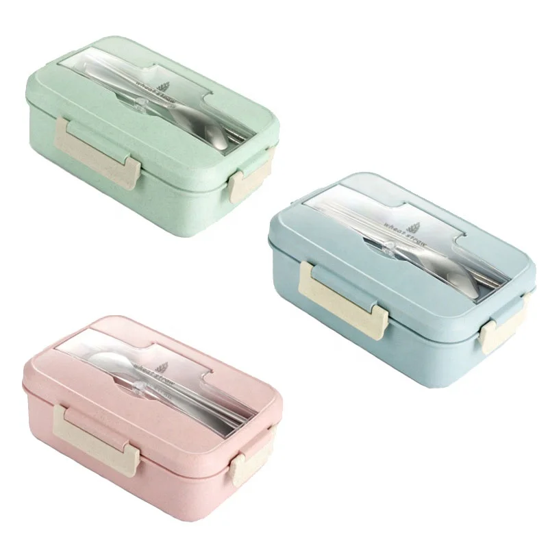 

2021 Hot Korean Style Student School Office Portable Bento Box Heated Kids Lunchbox Travel Picnic Box Mess Tin, Pink,green, blue