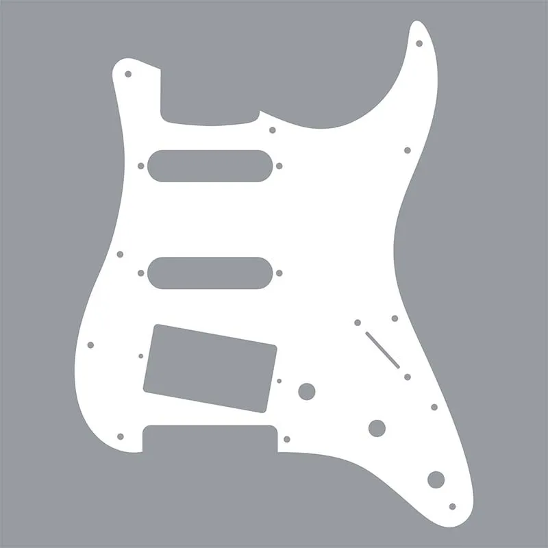 

Pleroo Guitar Parts For US Strat SSH With bridge slant angle PAF Humbucker Guitar pickguards, 1Ply White, Various colors