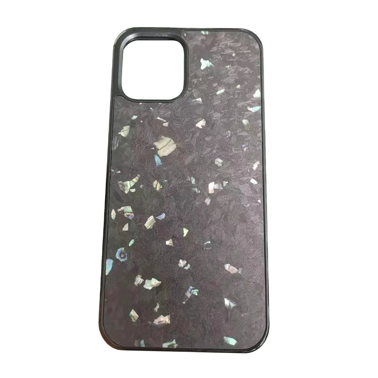

Suitable for iPhone 11/12/13 black shell two-color abalone shell river shell random pattern mobile phone case