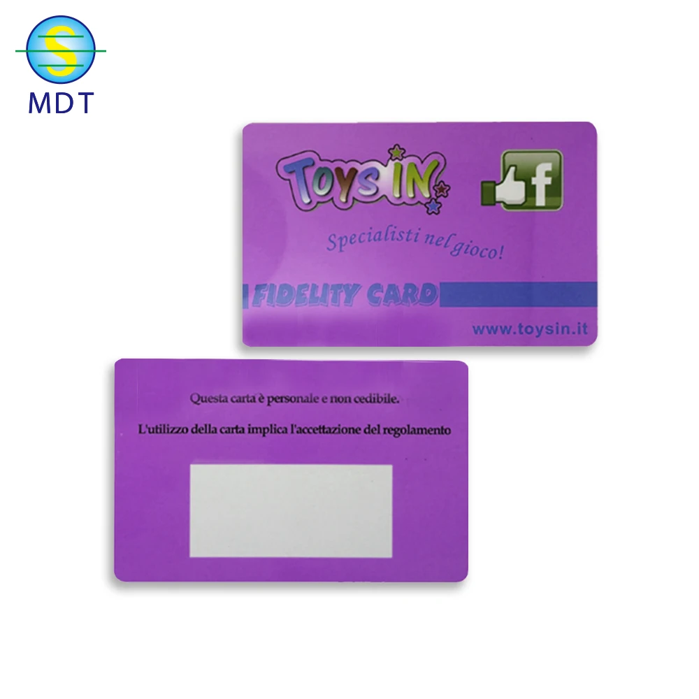 

MDT credit card size scratch off card plastic pvc card printing