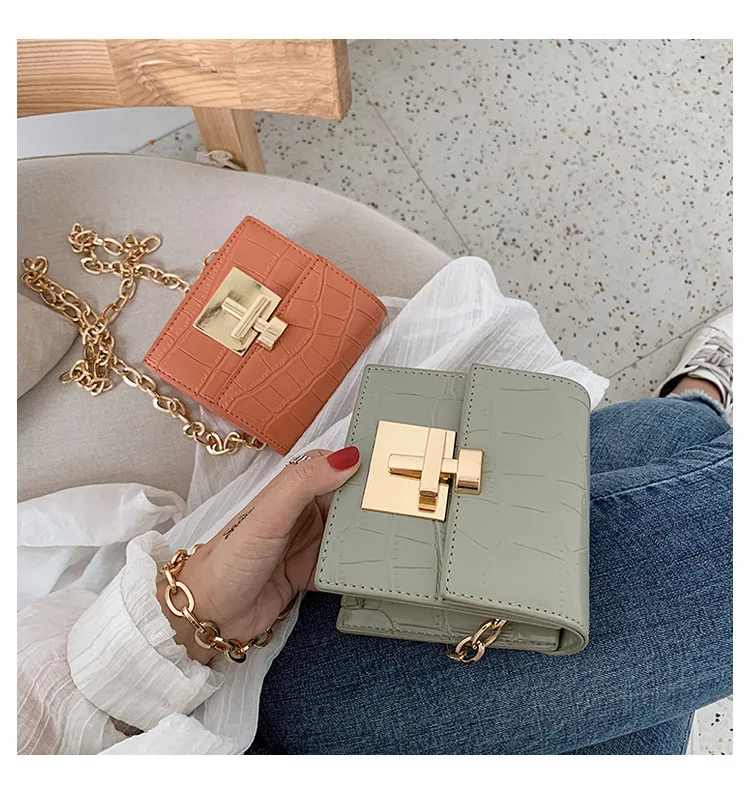 

High Quality Stone Pattern Chain Bags Women Handbags Luxury Shoulder Handbags and Purses With High Sale, White, yellow, green, black, orange