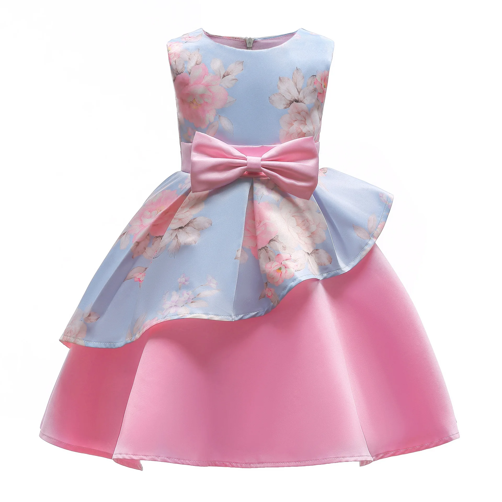 

New Printed Princess Dress Puffy Dress Sleeveless Long Dress for Little Girls