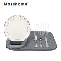 

Masthome Kitchen Tableware Table Absorbent Diatomite Washing Dish Rack Dry Pad Sink Mat